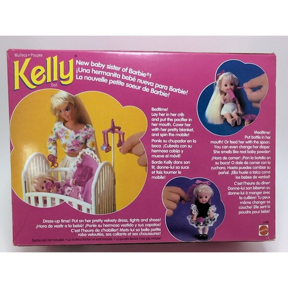 Mattel Kelly New Baby Sister of Barbie NIB #12489 Canada Version Vintage 1994 - Picture 2 of 16